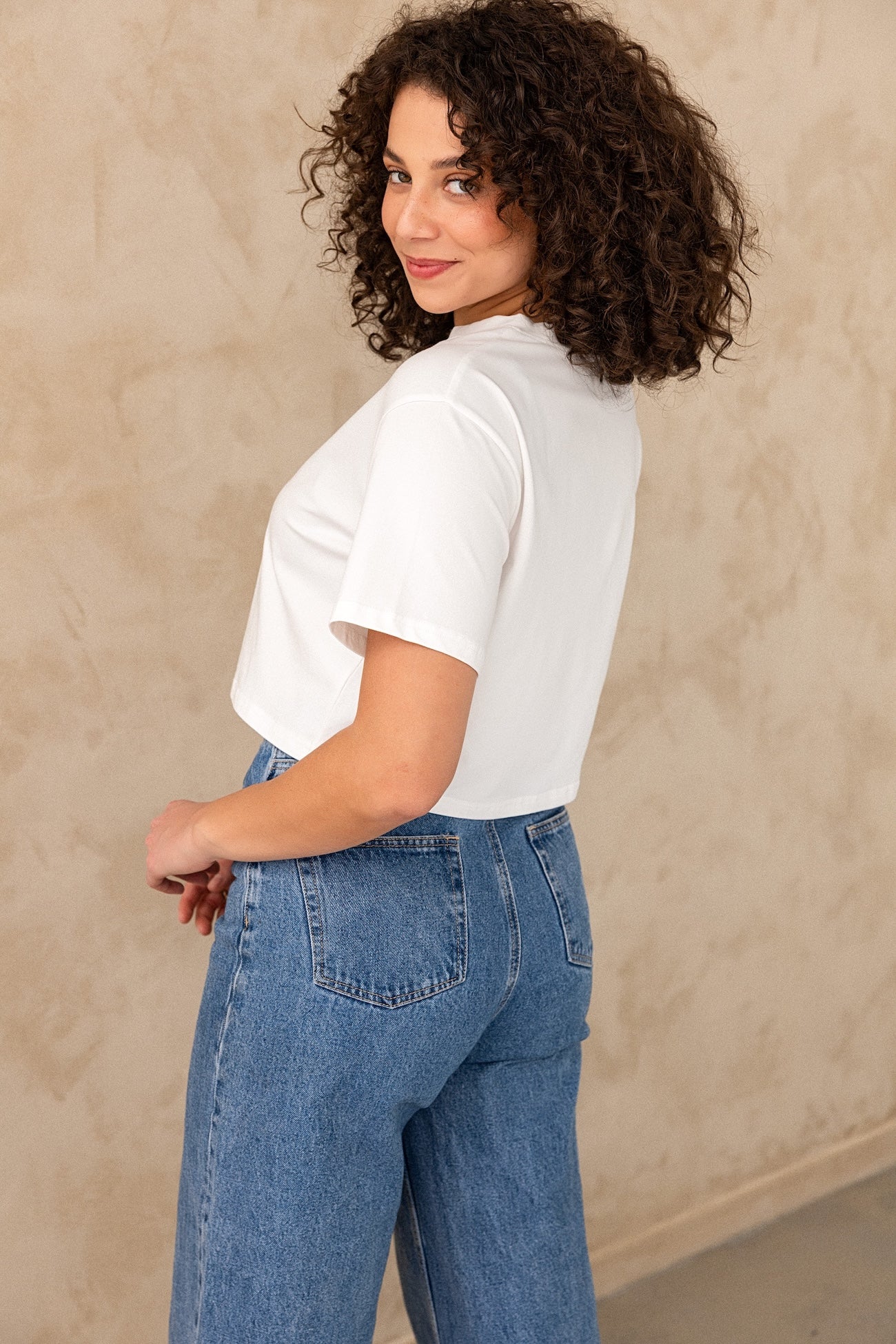 Crop Tee - White - Image 4