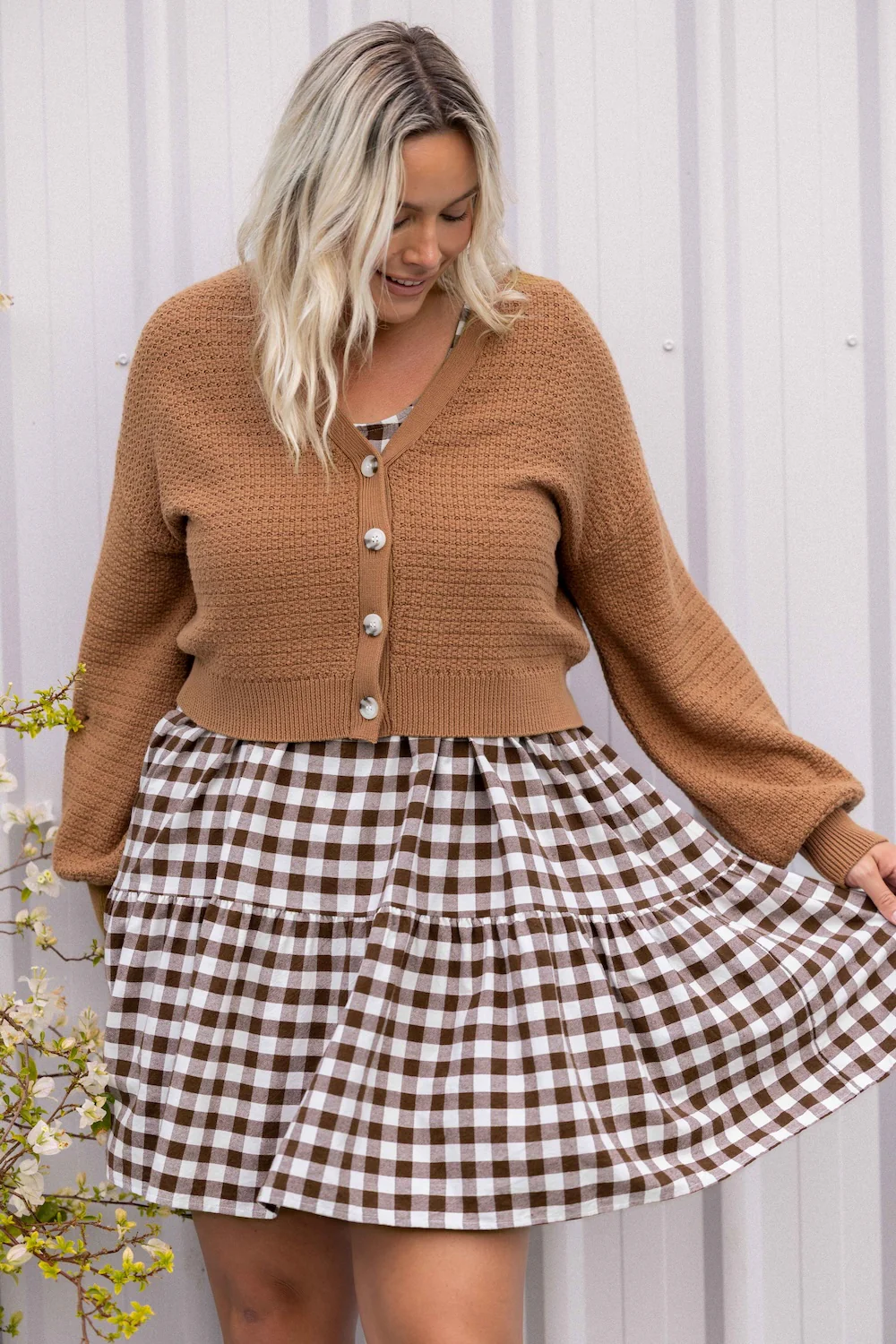 Lucy Dress - Chocolate Gingham - Image 11